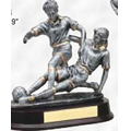 Resin Sculpture Award w/ Base (Double Action Soccer/ Female)